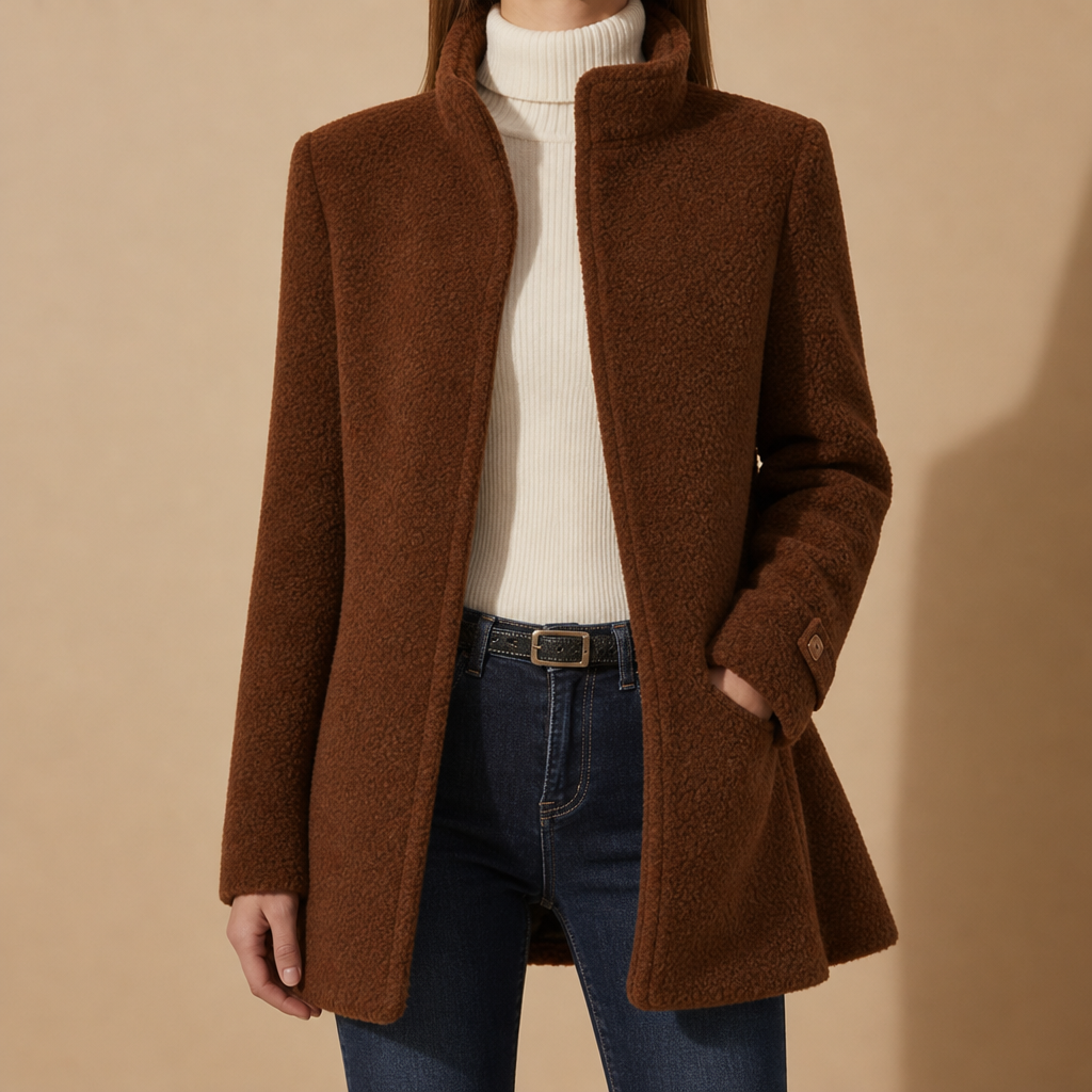 Ronda Fleece Stand Collar Coat
