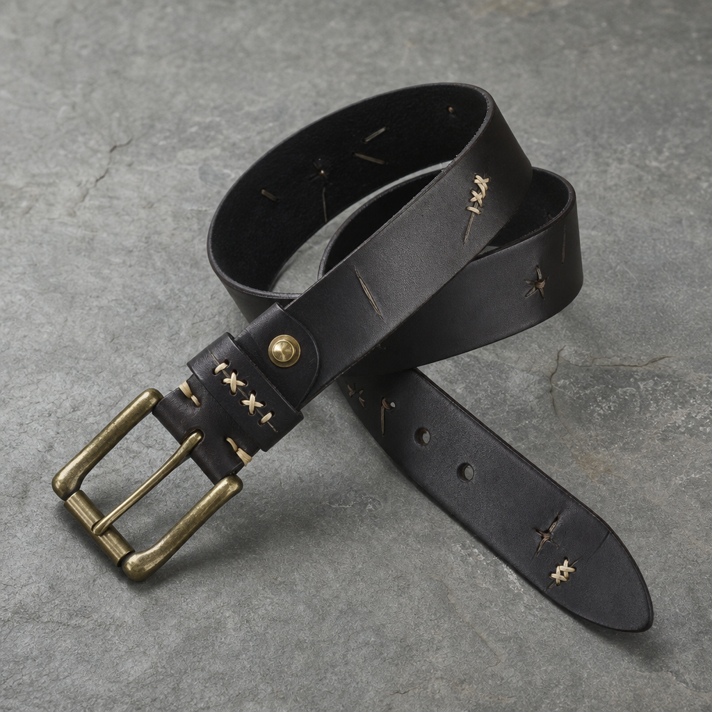 Santorini Hand Stitched Leather Belt