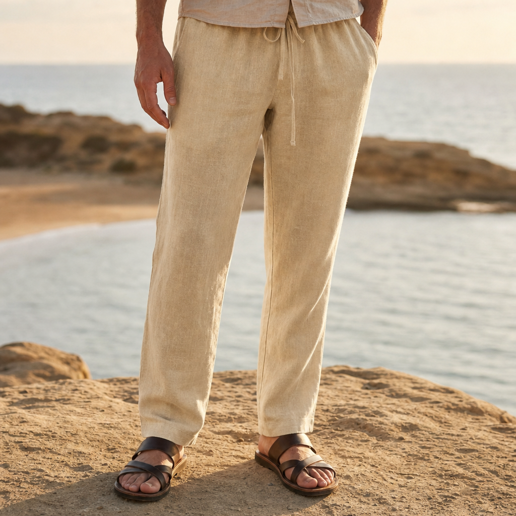 Vellara Linen Drawstring Trousers
