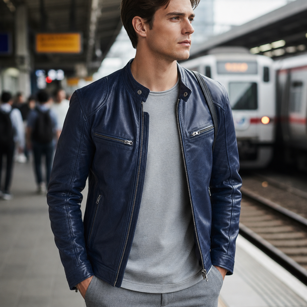 Madeira Classic Leather Biker Jacket