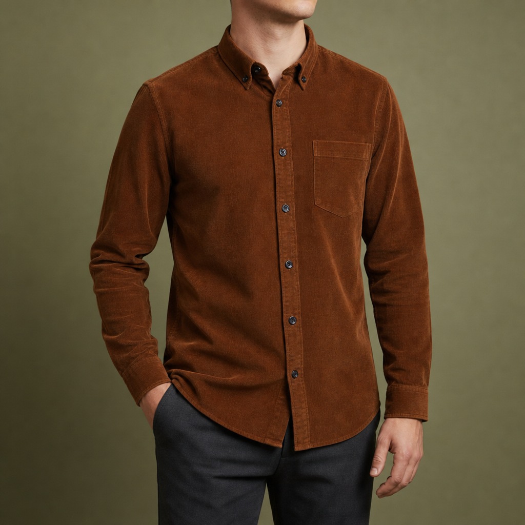 Chania Corduroy Button-Up Shirt