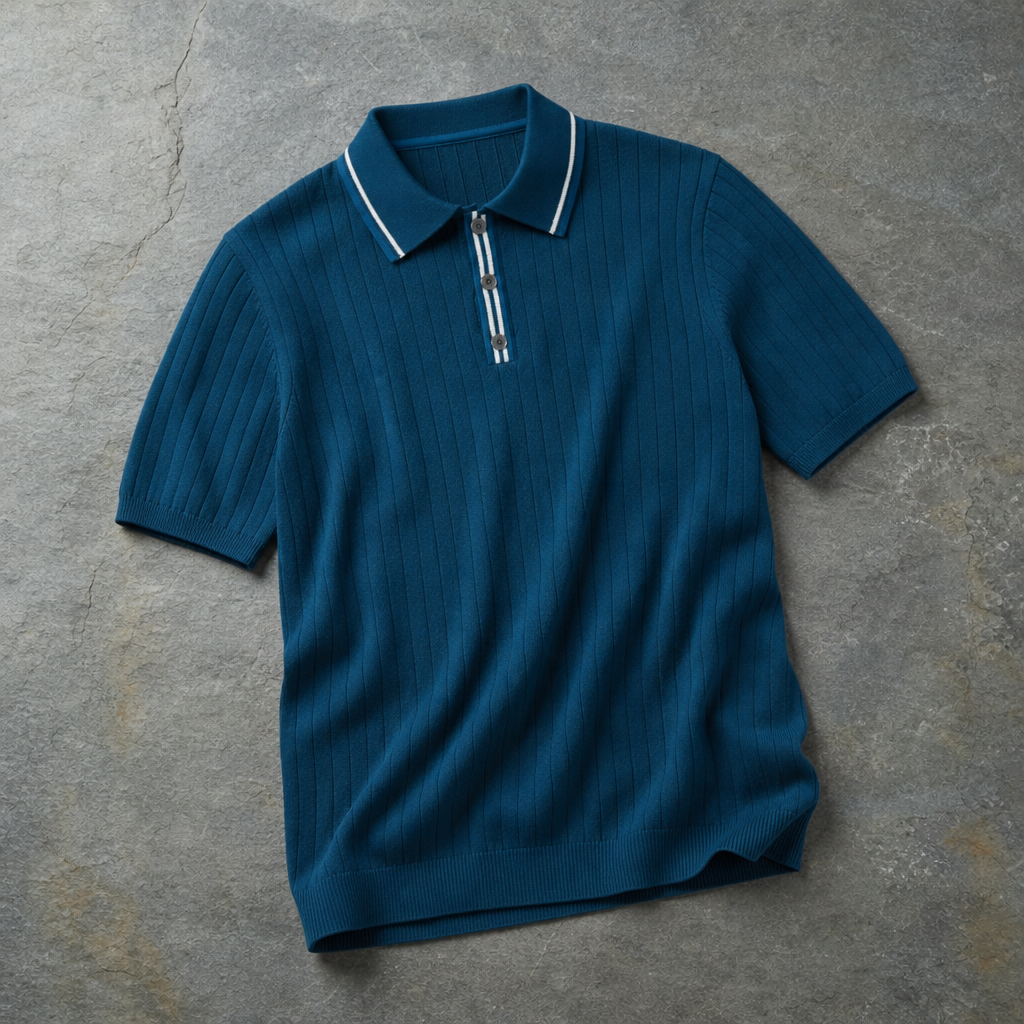 Trani Tipped Collar Knit Polo