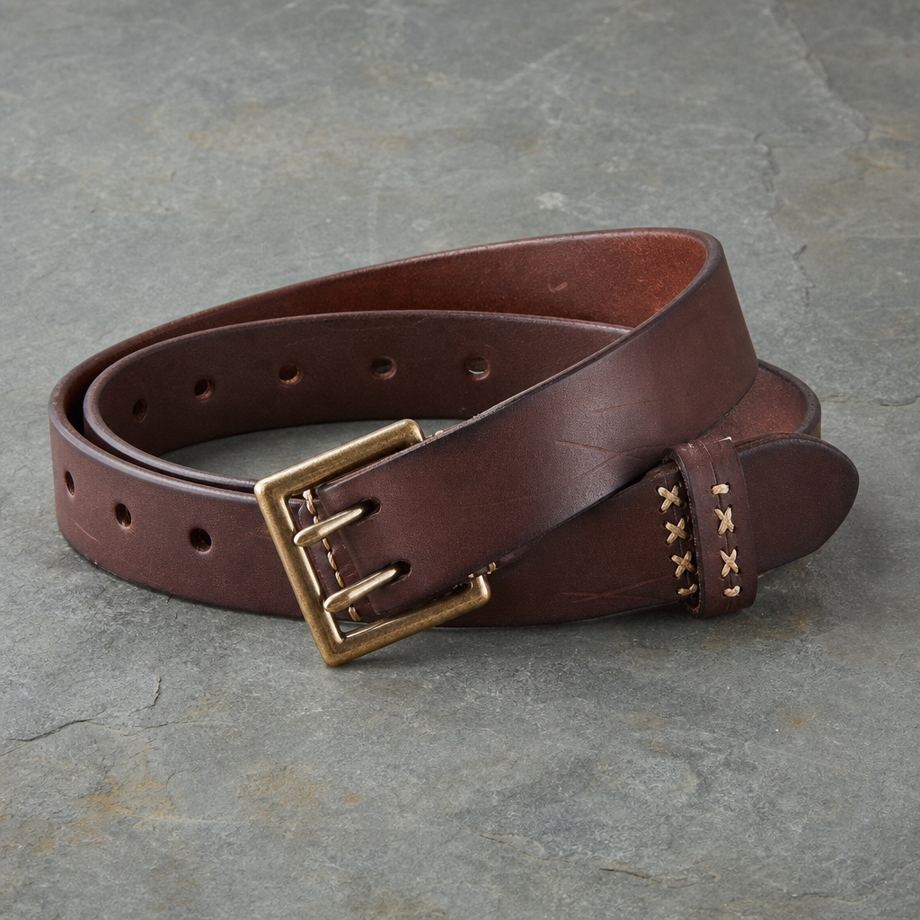 Madeira Double Prong Leather Belt