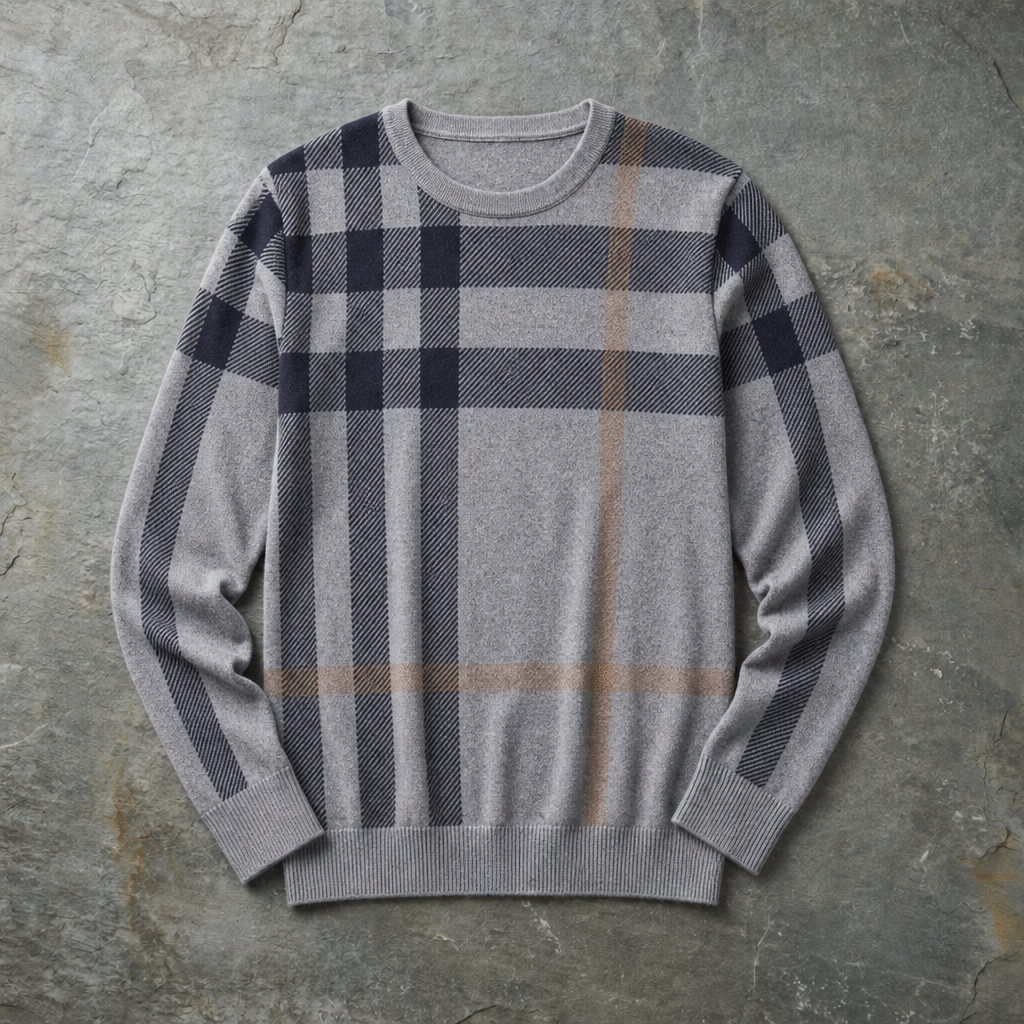 Cadaques Plaid Knit Sweater