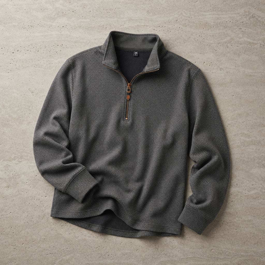 Chios Textured Quarter-Zip Pullover