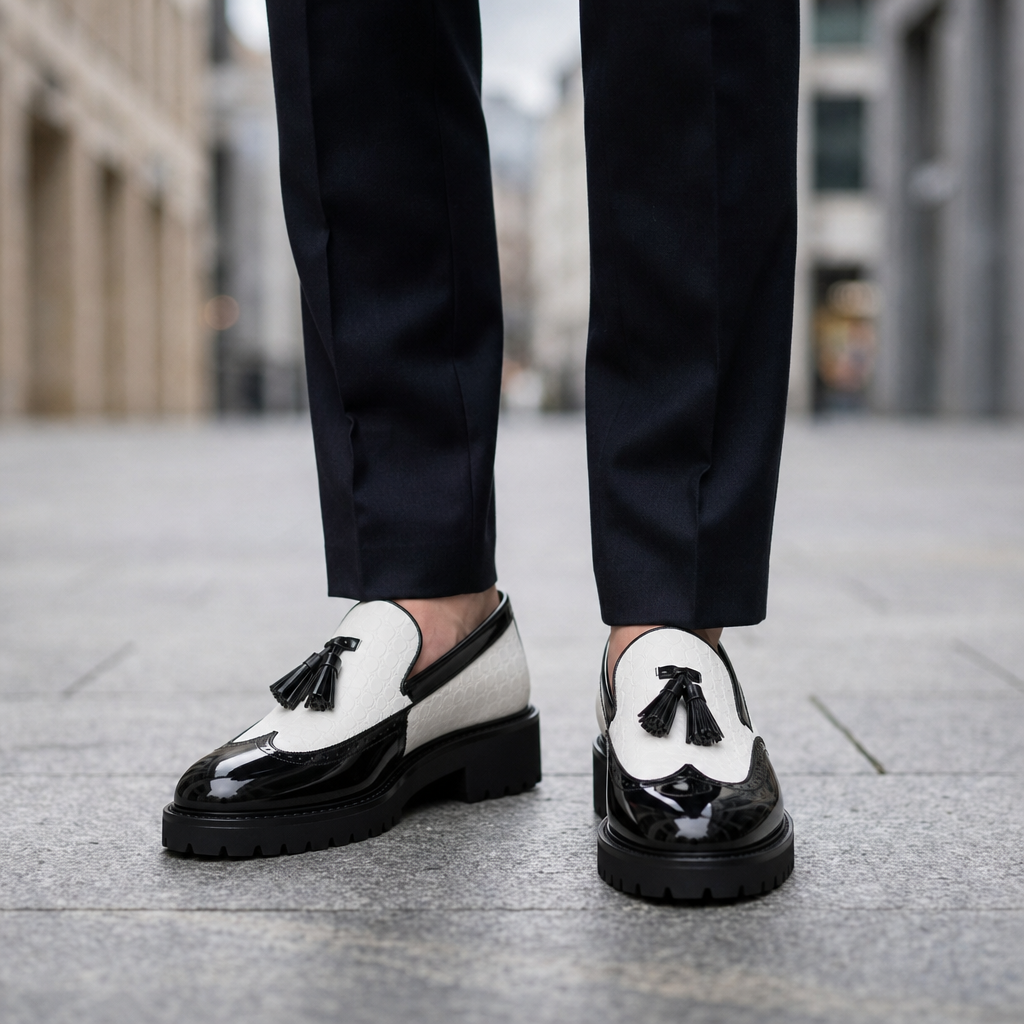 Cadiz Two-Tone Platform Loafers