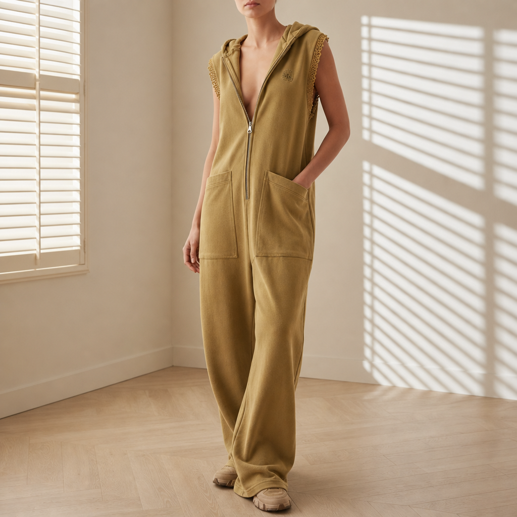 Lefkada Hooded Zip Jumpsuit