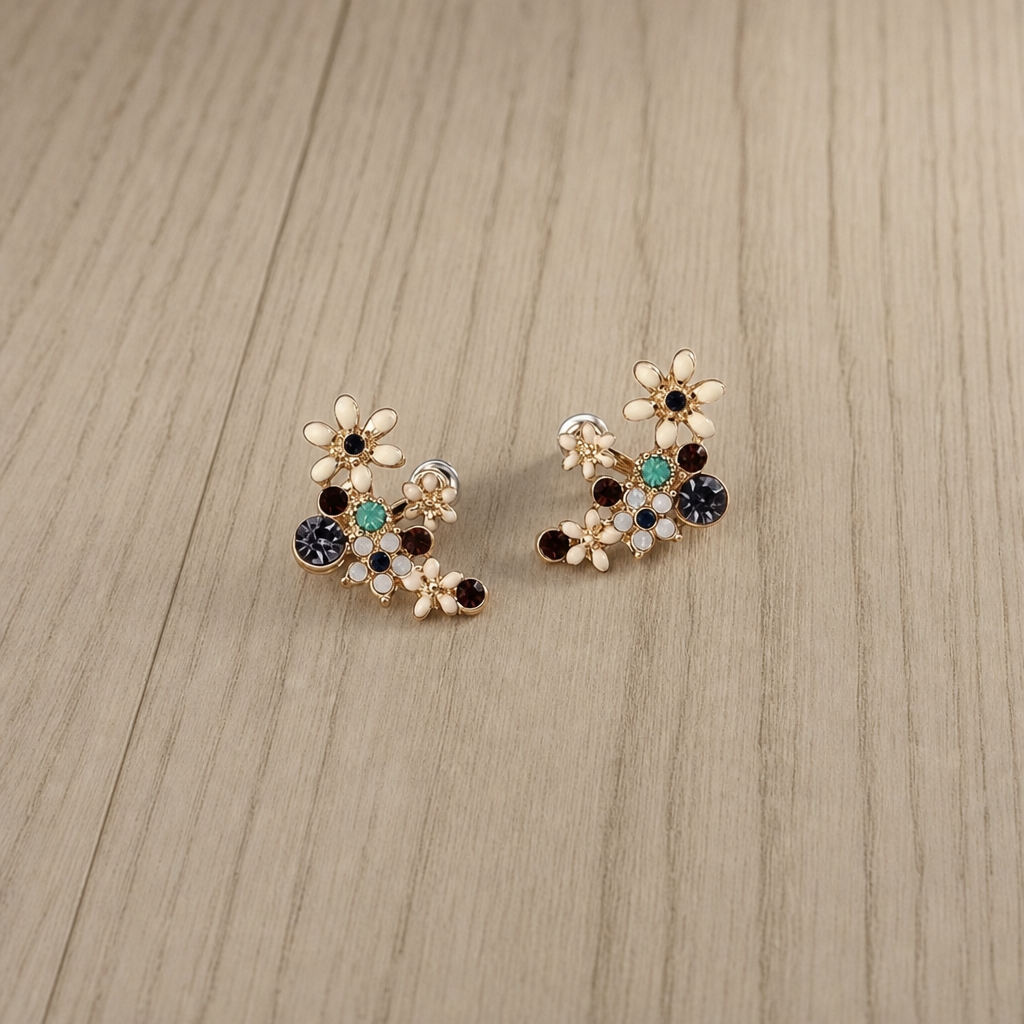 Marenzo Floral Crystal Ear Jacket
