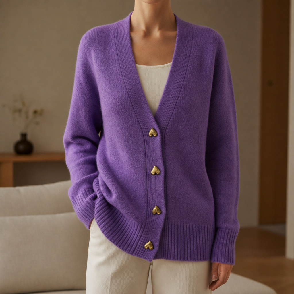 Merano Heart Button Cardigan