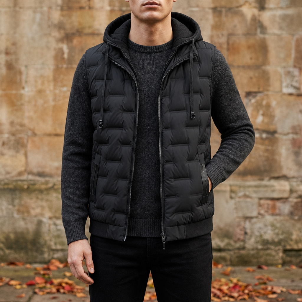 Paxos Hooded Quilted Puffer Vest