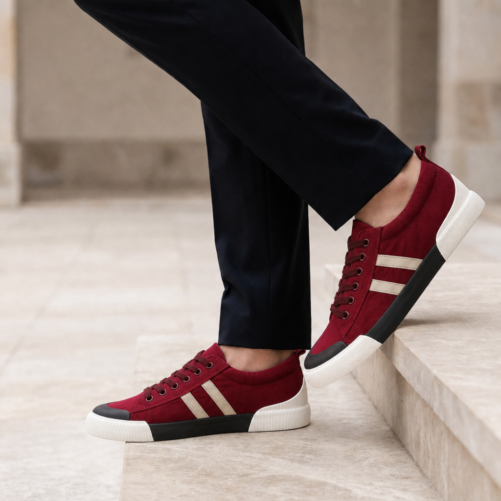 Alvanti Stripe Canvas Trainers