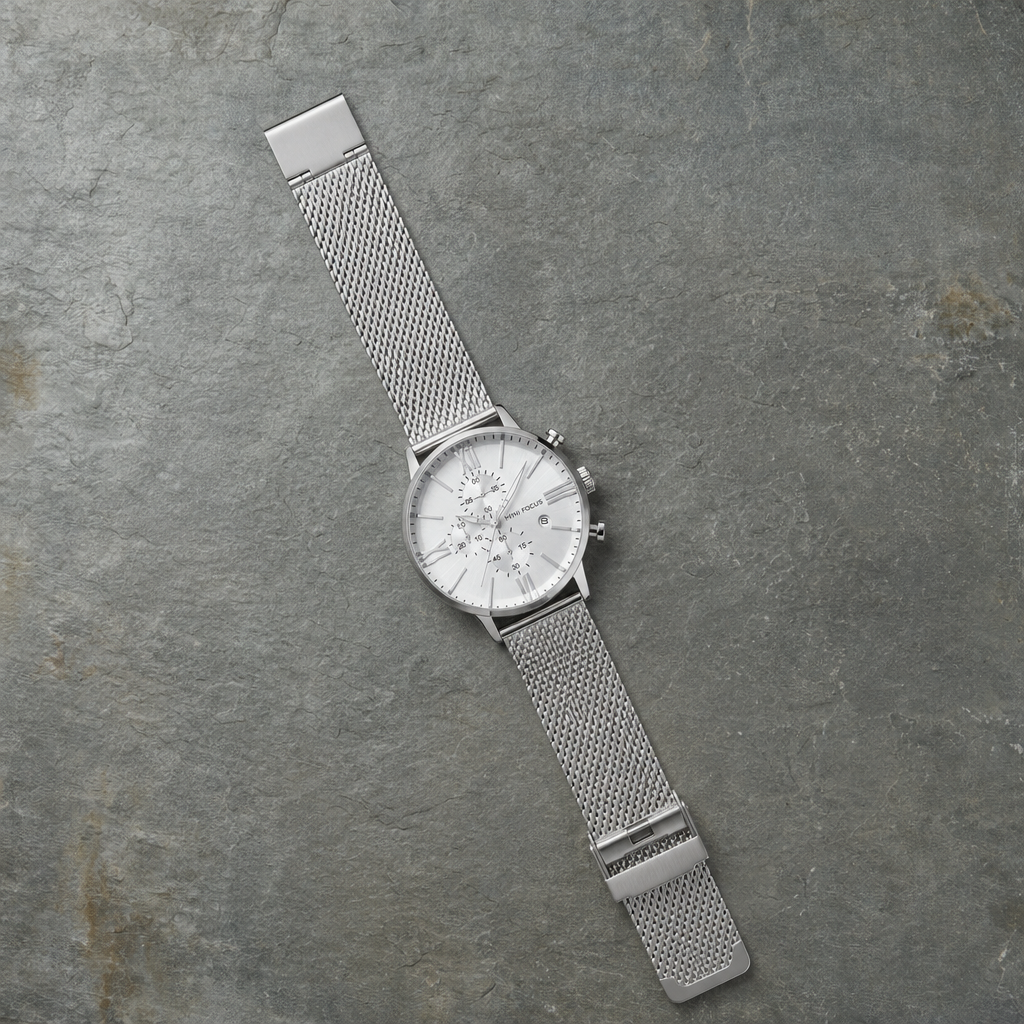 Girona Blue Mesh Chronograph Watch