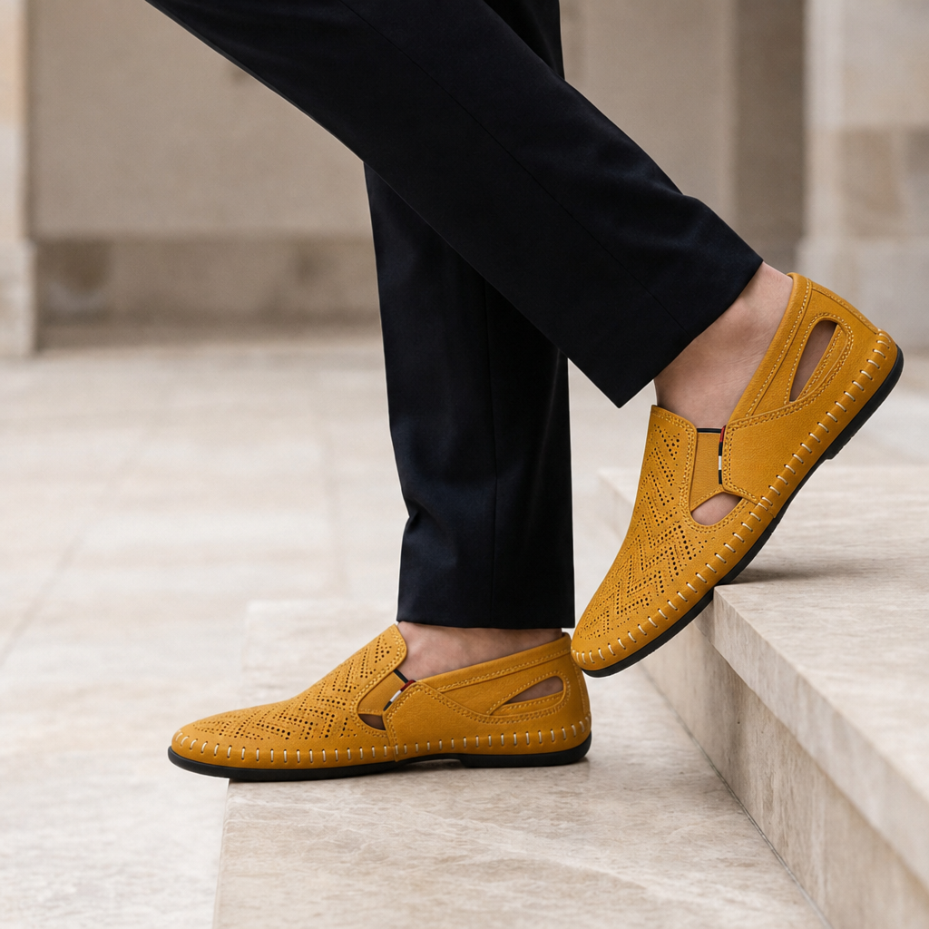 Nice Perforated Leather Sandals