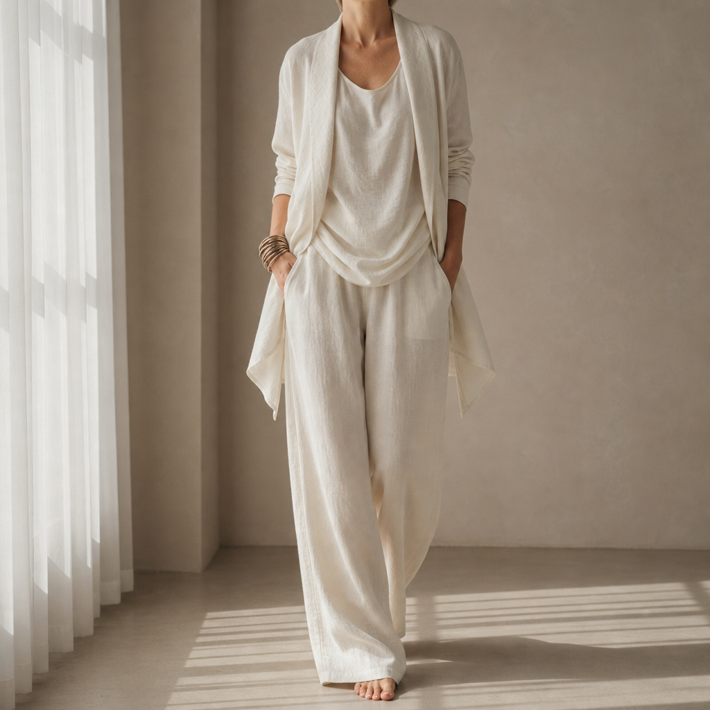 Montalcino Linen Three-Piece Set