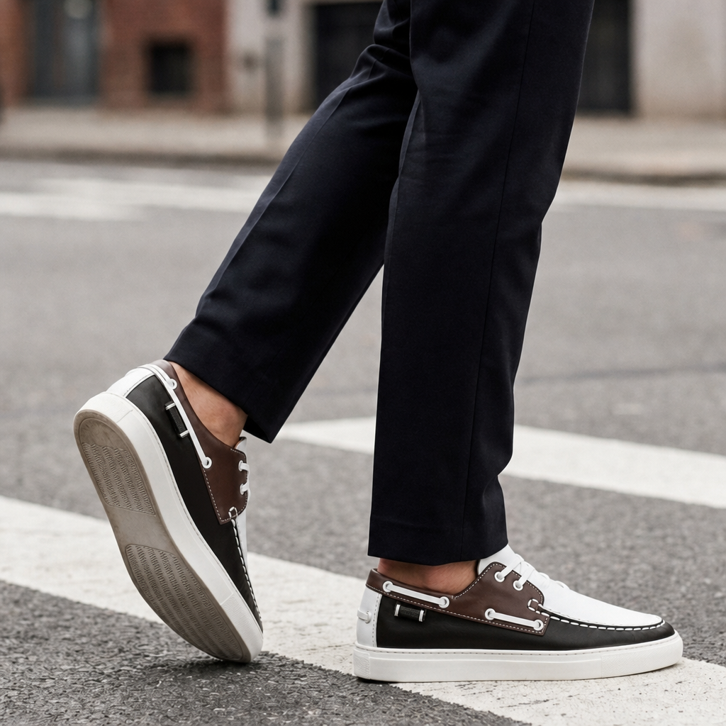 Thassos Two-Tone Boat Shoes