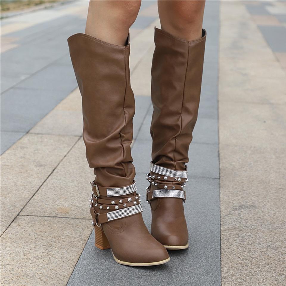 Hollis | Buckle Closures Mid-Calf Boots