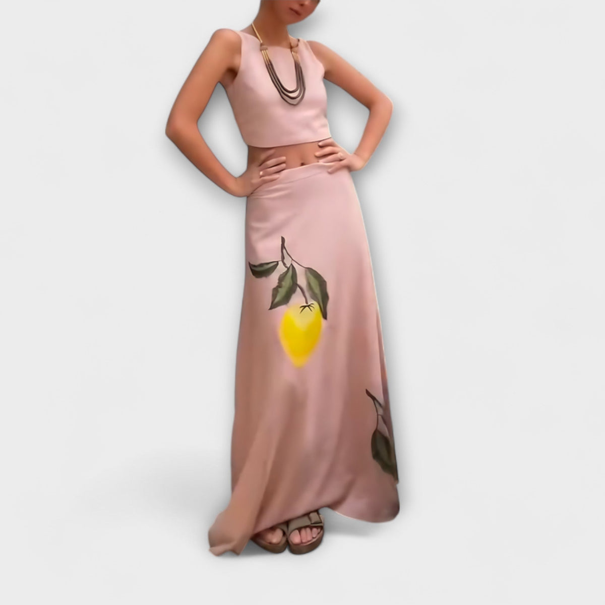 Cosima - Amalfi Print Midi Skirt