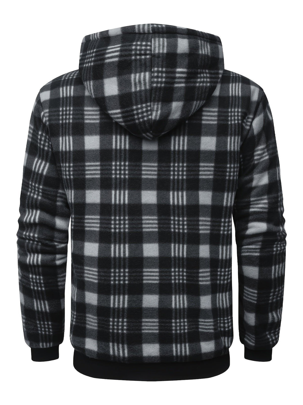 Women's Hooded Zip-Up Jacket | Lightweight Plaid Overshirt