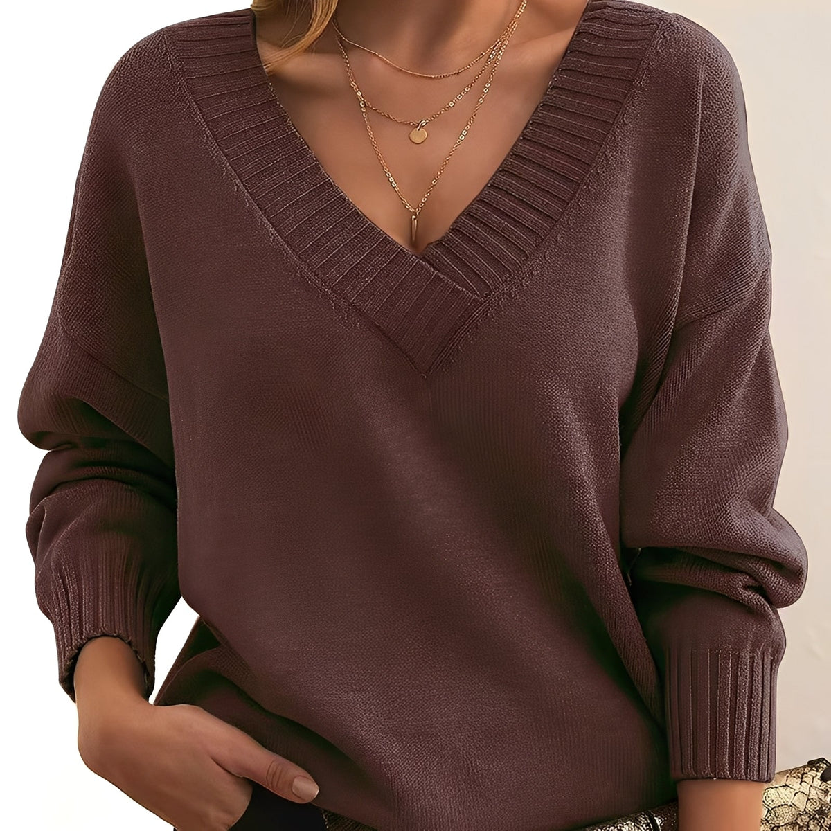Elexa - Cozy V-neck sweater