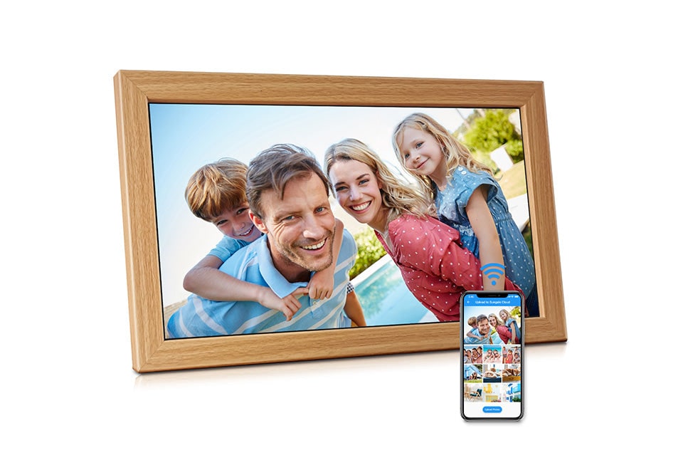 21.5" Smart Digital Photo Frame with WIFI Cloud Storage and Wall Mount Photoframe