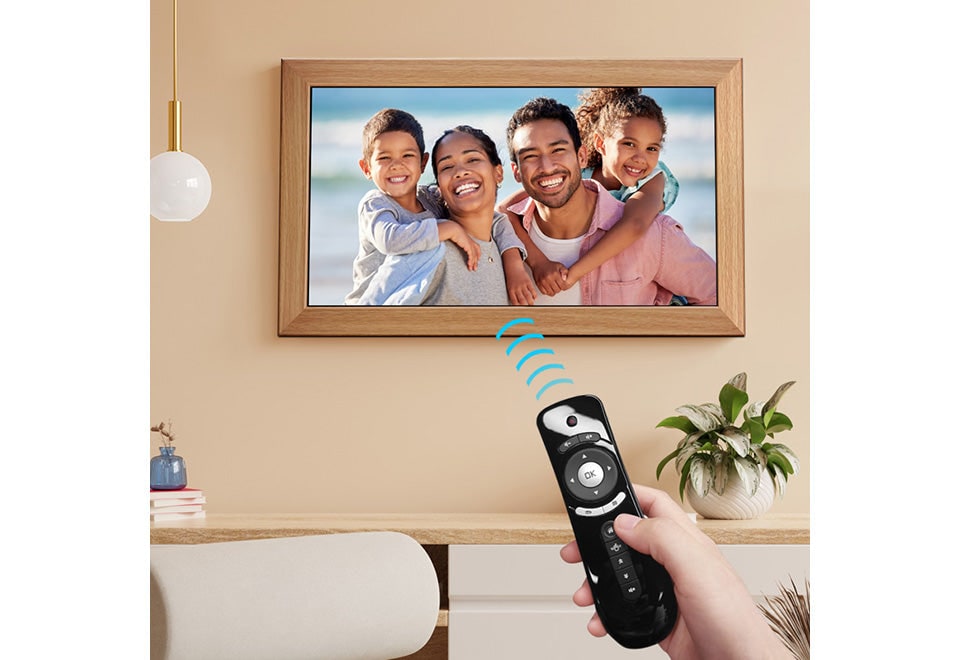 21.5" Smart Digital Photo Frame with WIFI Cloud Storage and Wall Mount Photoframe