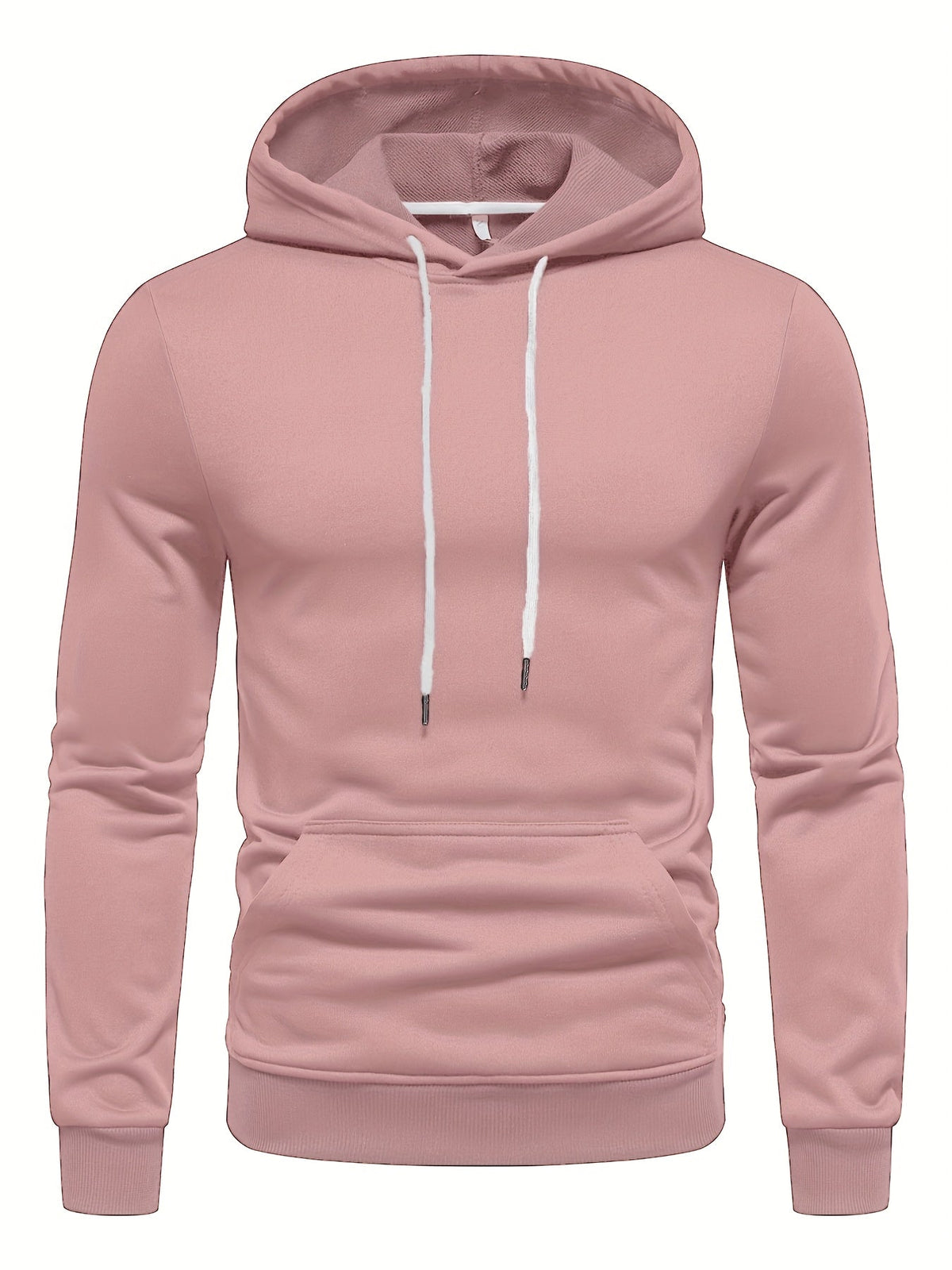 SOLID DRAWSTRING HOODIE FOR MEN