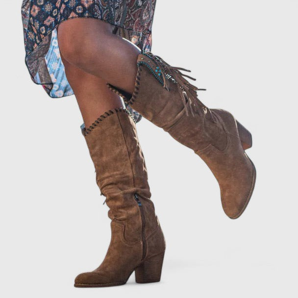 Delta | Fringe Mid-Calf Boots