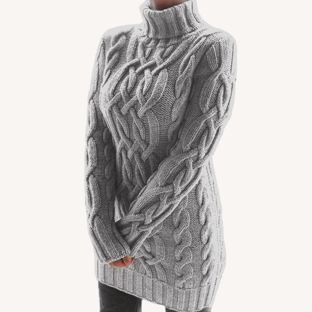 Florence | Chunky Ribbed Hem Turtleneck Sweater