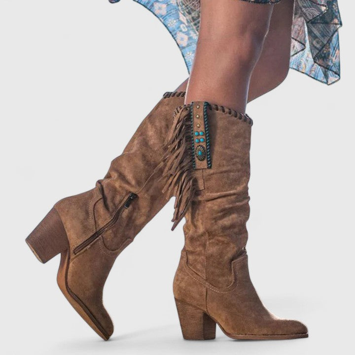 Delta | Fringe Mid-Calf Boots