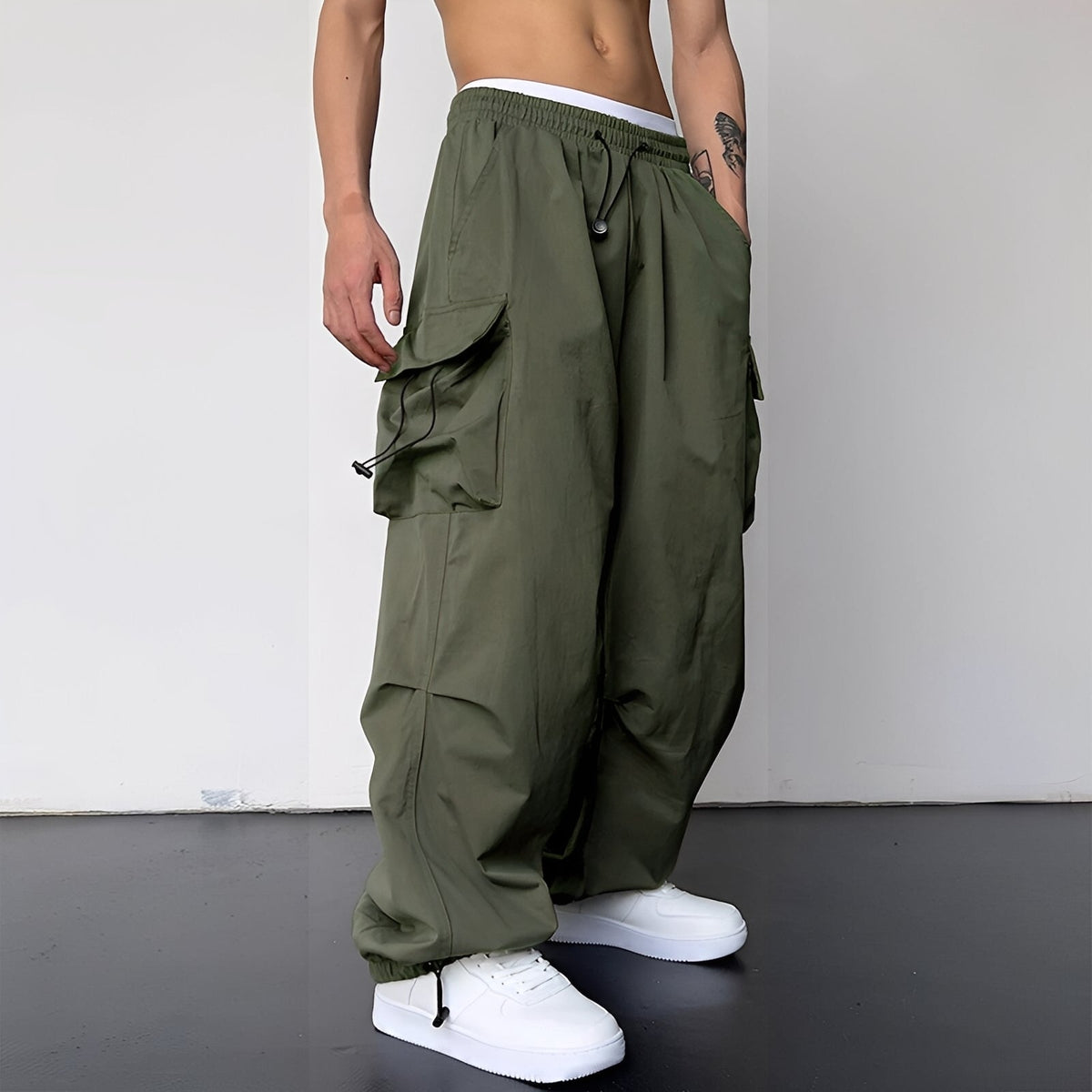 Kaleb - Trendy wide-leg cargo pants