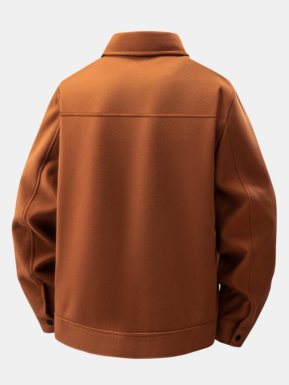 Men's Wool-Look Utility Jacket – Relaxed Snap-Button Overshirt with Chest Pockets for Autumn and Smart Casual Wear