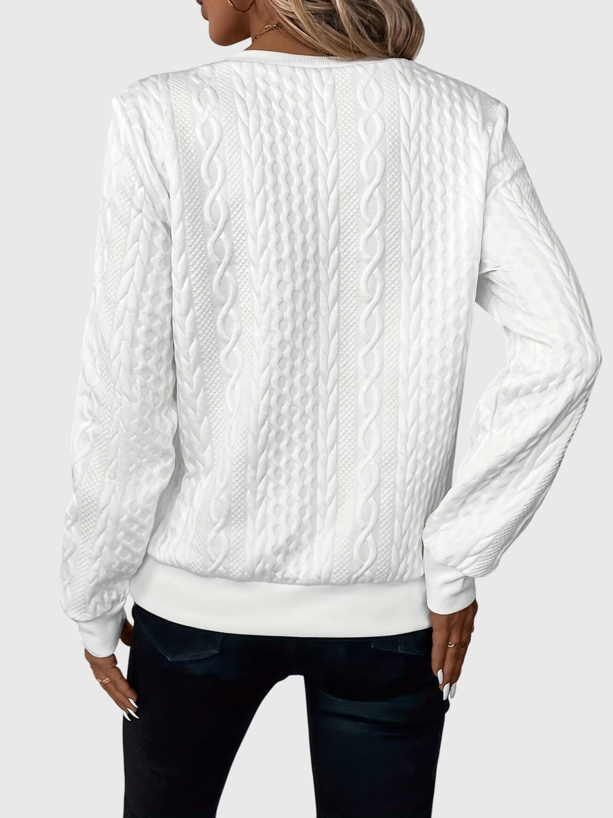 Casimira | Cable Knit Quarter-Zip Sweater