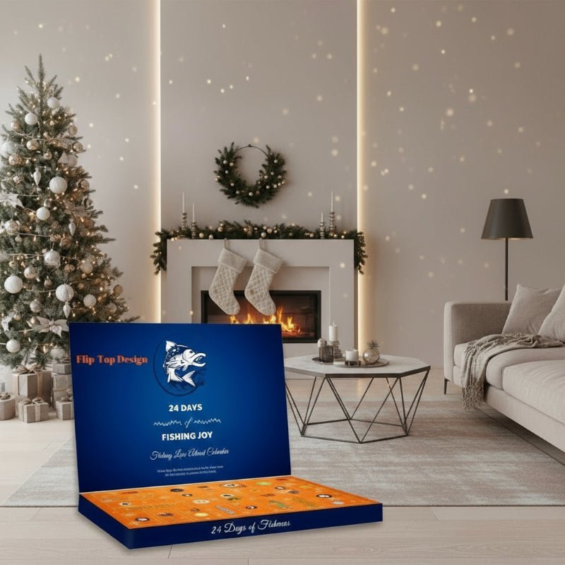 24-Day Fishing Advent Calendar with Premium Baits and Tools