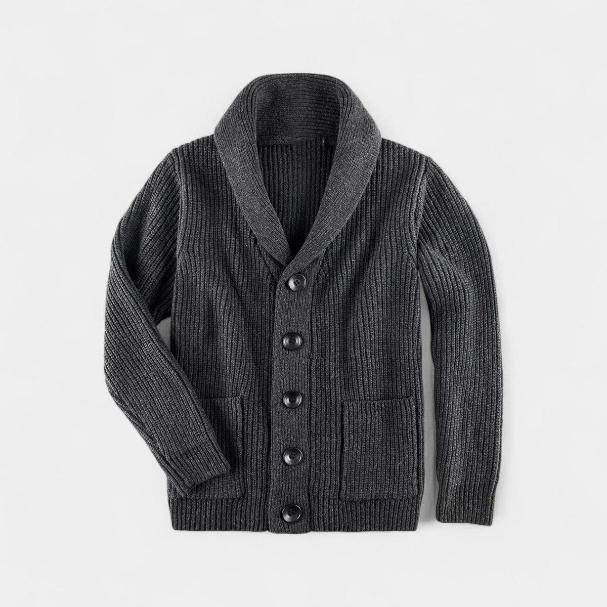 Men's High-Neck Button Wool Knit Vest | Owen