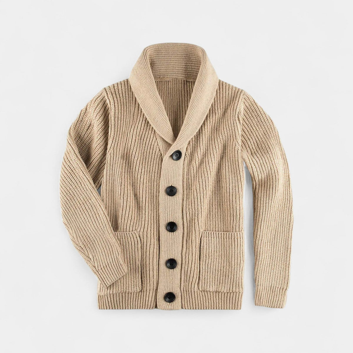 Men's High-Neck Button Wool Knit Vest | Owen