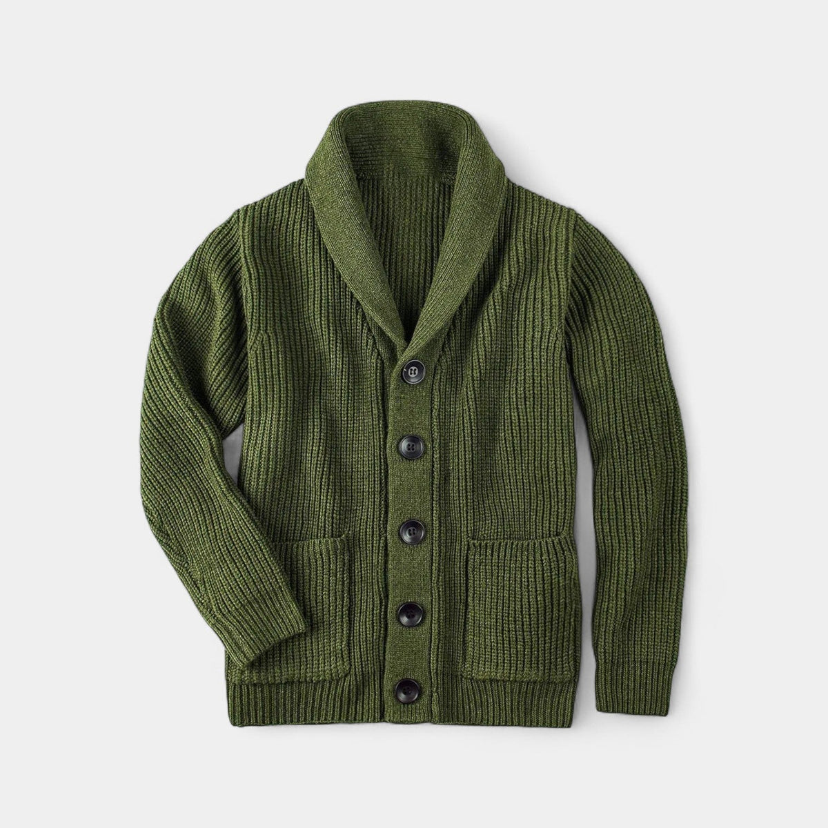 Men's High-Neck Button Wool Knit Vest | Owen