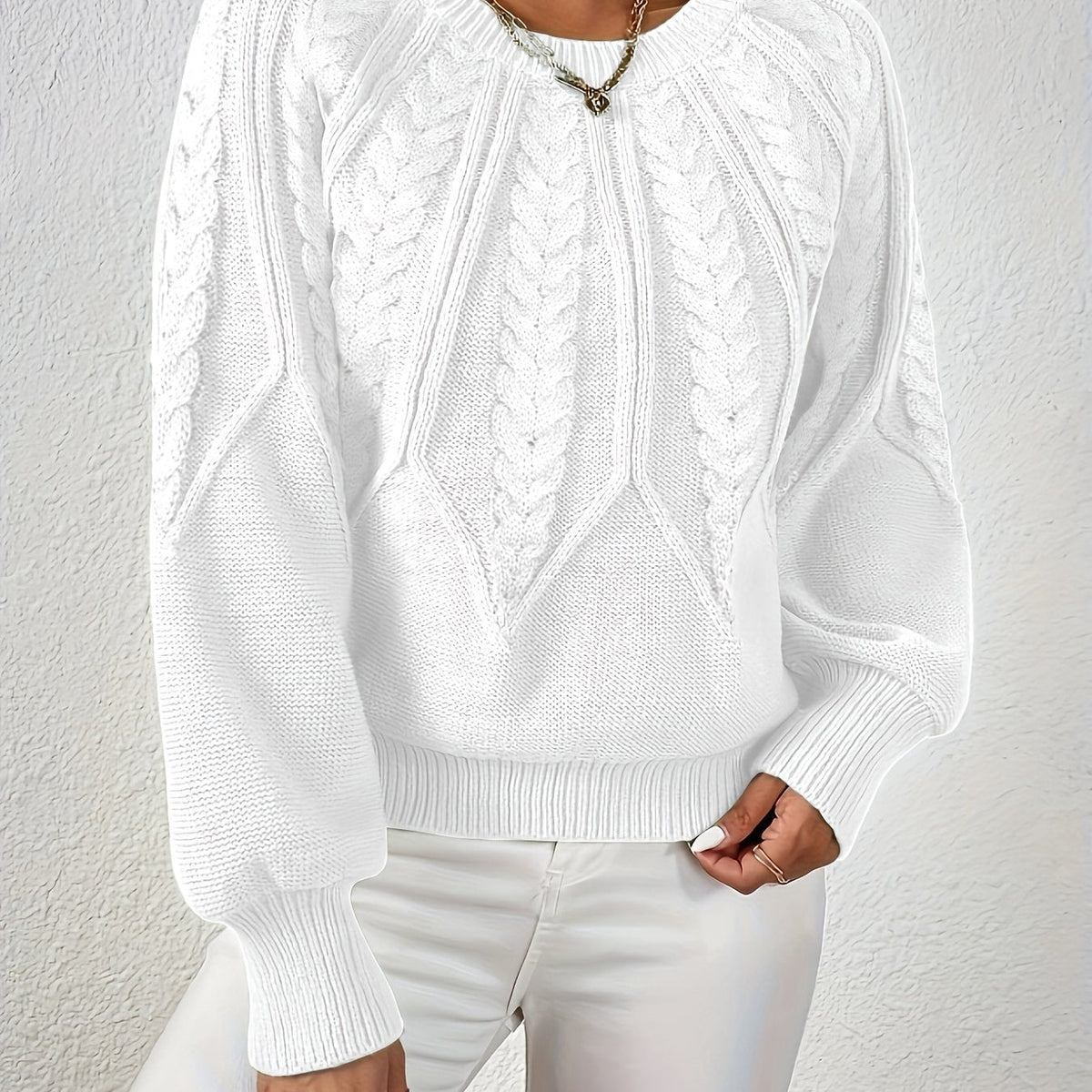 Eleanor | Oversized Cable Knit Sweater