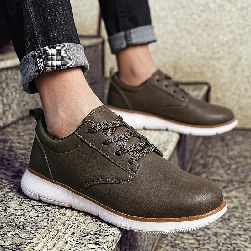Ardley Faux Leather Lace-Up Sneaker