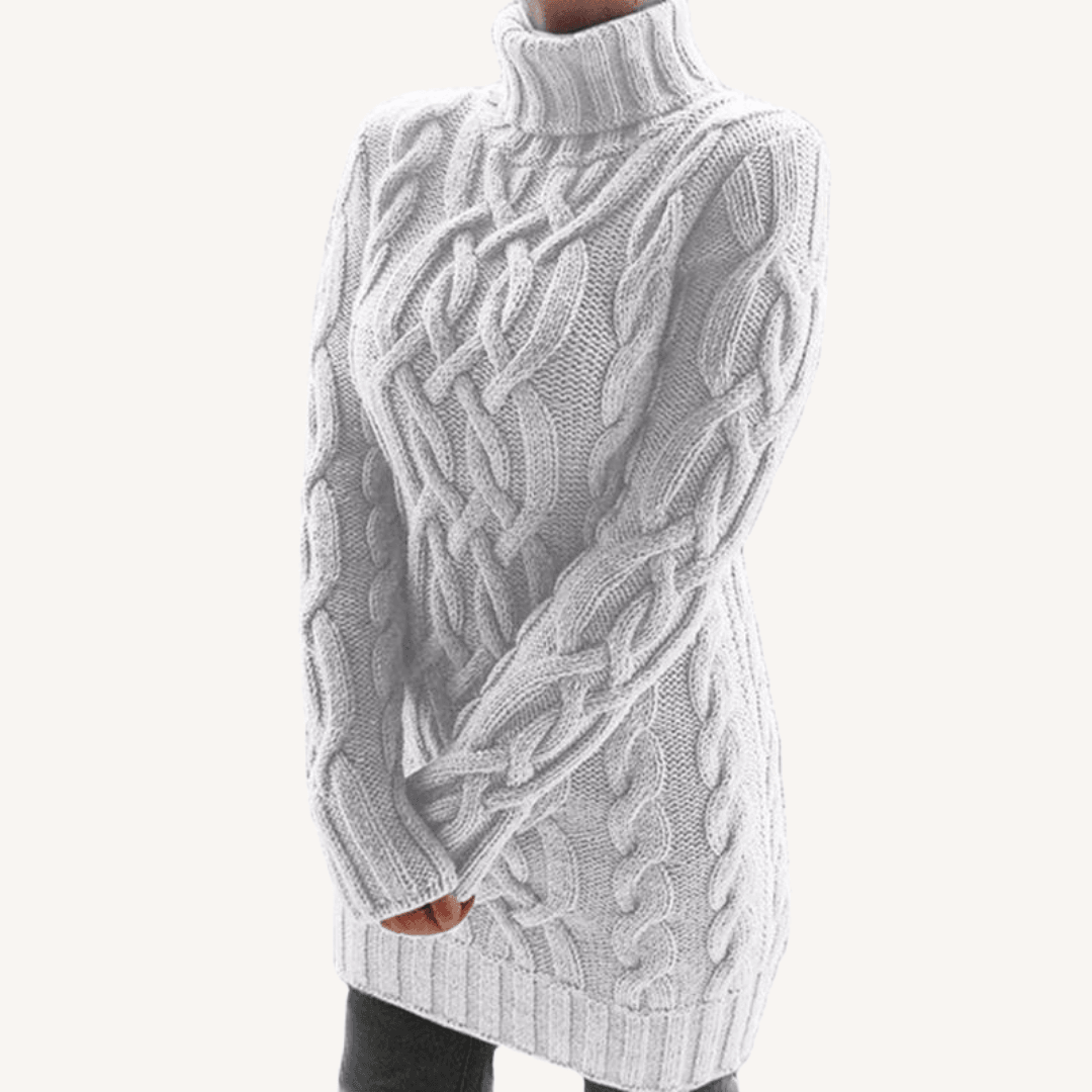 Florence | Chunky Ribbed Hem Turtleneck Sweater