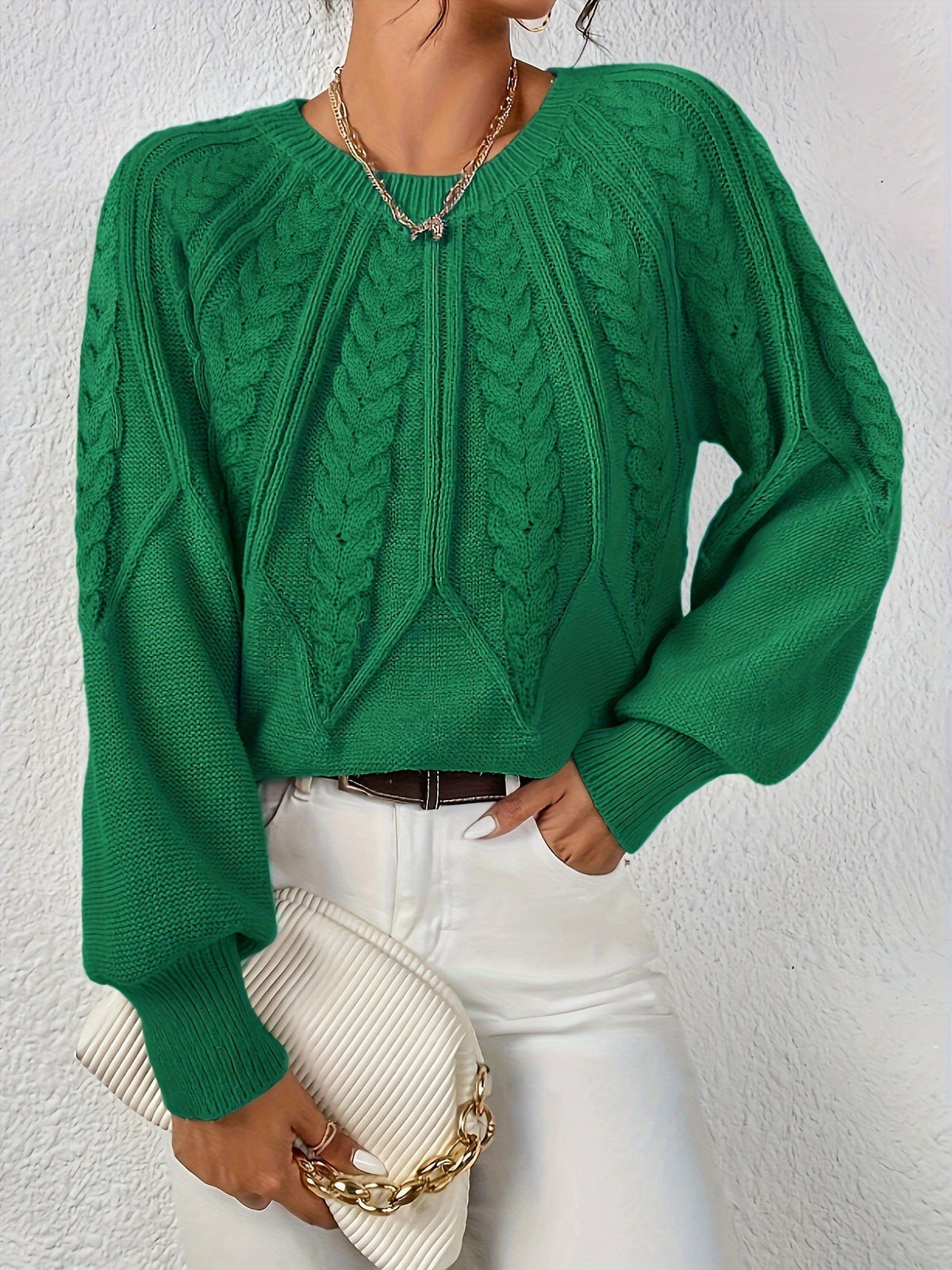 Eleanor | Oversized Cable Knit Sweater