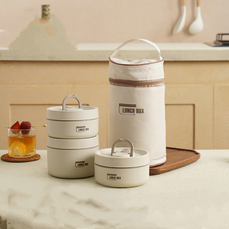 Insulated Bento Lunch Box with Stainless Steel Containers and Thermal Carrying Bag