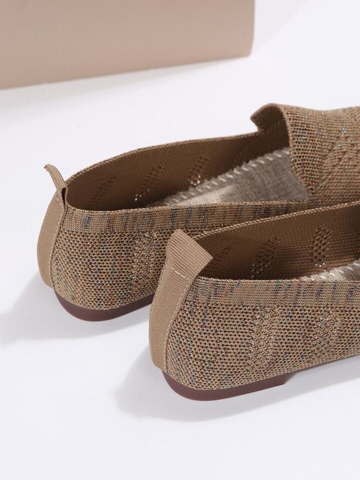 Women's Embellished Ballet Flats with Pearl Ankle Strap
