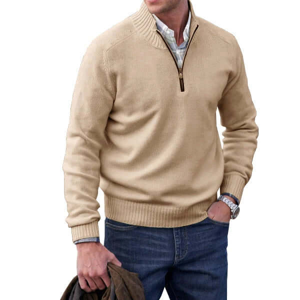 Men’s Modern Soft Knit Zip Pullover