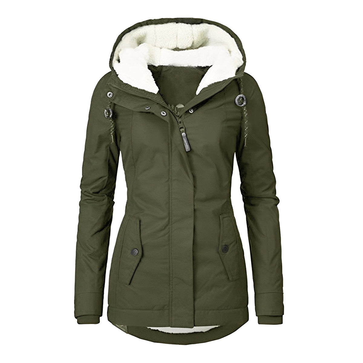 Earleen - Comfortable and warm jacket with hood