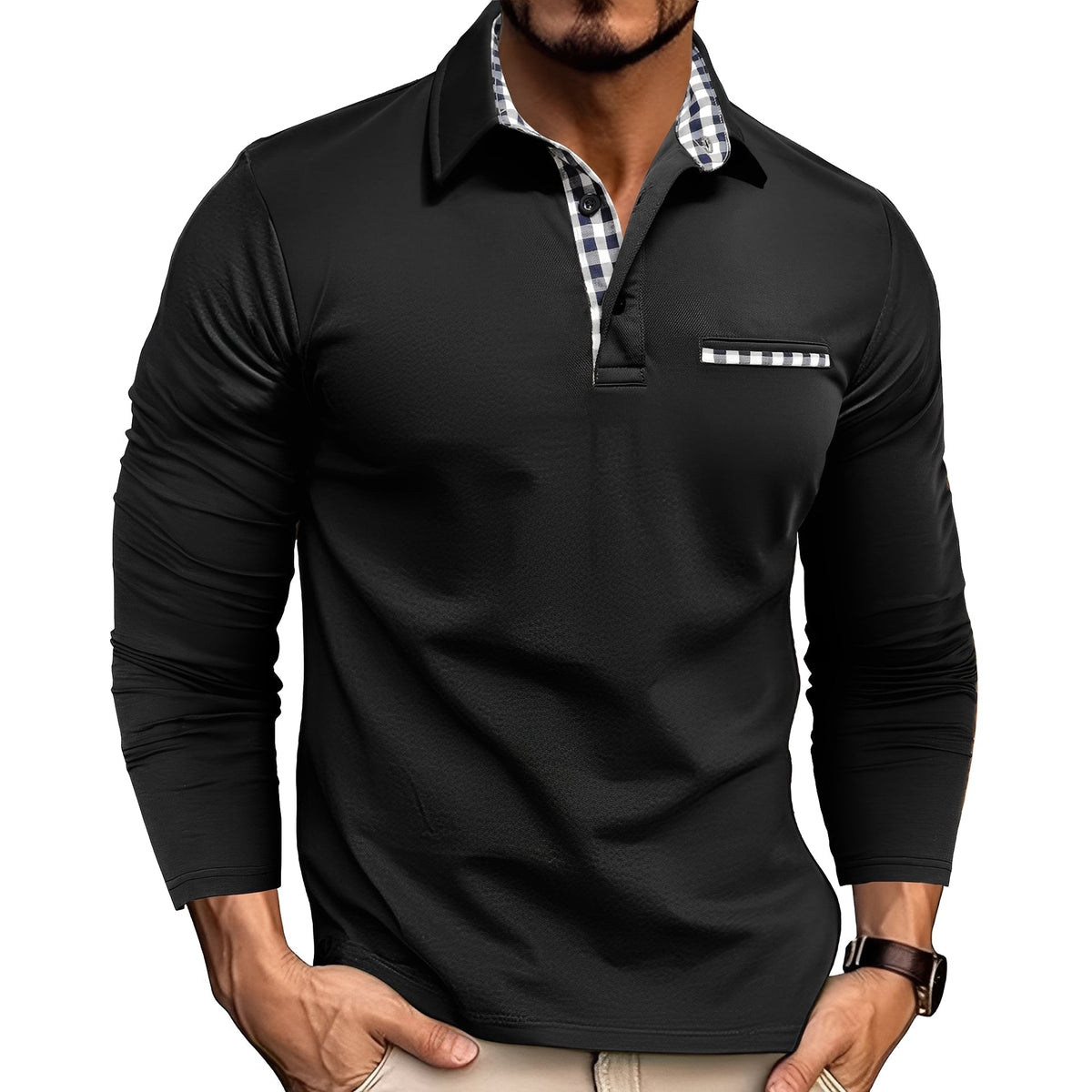 Charel - Robust long sleeve shirt