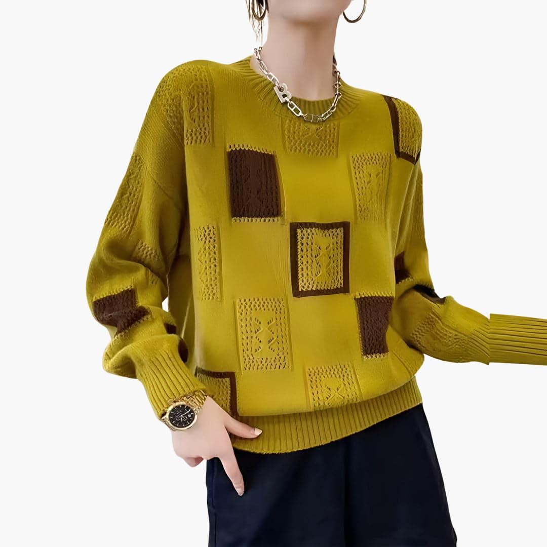 Verona | Patchwork Knit Sweater