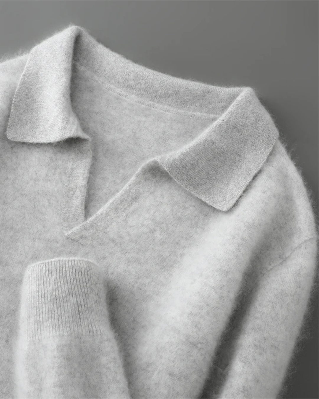 Harrison Slim-Fit Cashmere Polo Sweater