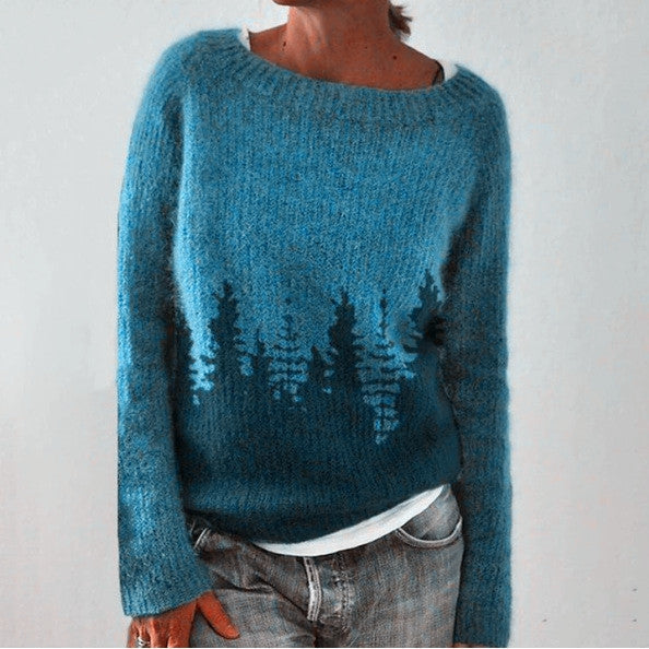 Tullia | Deep V-Neck Ribbed Collar Sweater