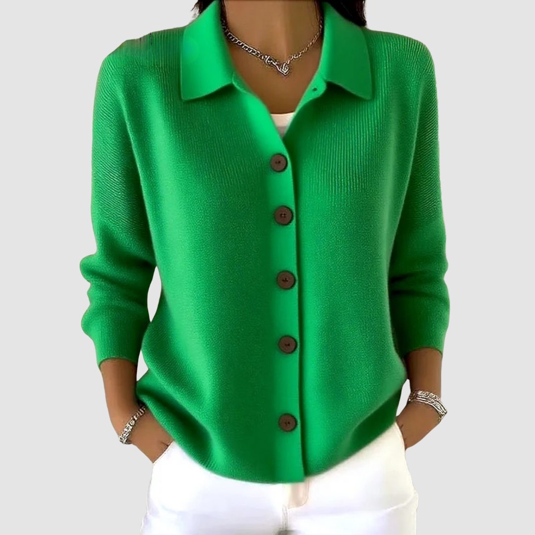 Marielena | Knit Button-Up Closure Cardigan