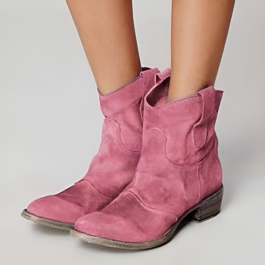 Abigail | Low Heel Slip-On Ankle Boots